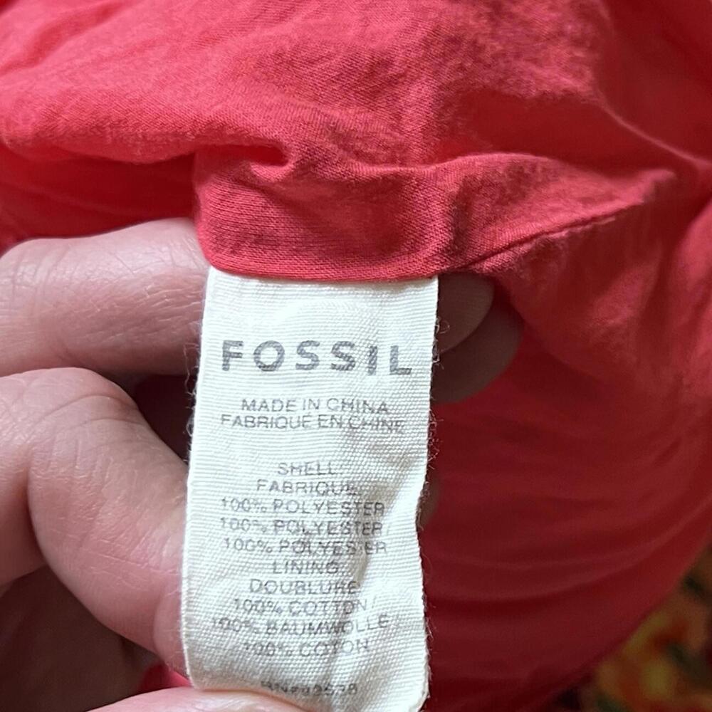 Fossil Sun Dress Floral Pattern Sz M Spaghetti Strap Sleeveless Spring Summer - Picture 5 of 15